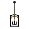 Dukestown Four Light Pendant in Natural Black Iron