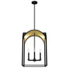 Dukestown Four Light Pendant in Natural Black Iron