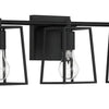 Dunn Five Light Vanity in Flat Black