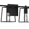 Dunn Four Light Vanity in Flat Black