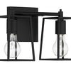 Dunn Two Light Vanity in Flat Black