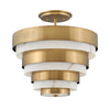 Echelon LED Foyer Pendant in Heritage Brass