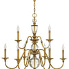 Eleanor LED Foyer Pendant in Heritage Brass