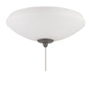 Elegance Bowl LED Fan Light Kit in White Frost