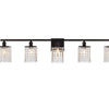 Elegant Lighting Five Light Bath in Black And Clear