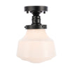 Elegant Lighting One Light Flush Mount, 11" High