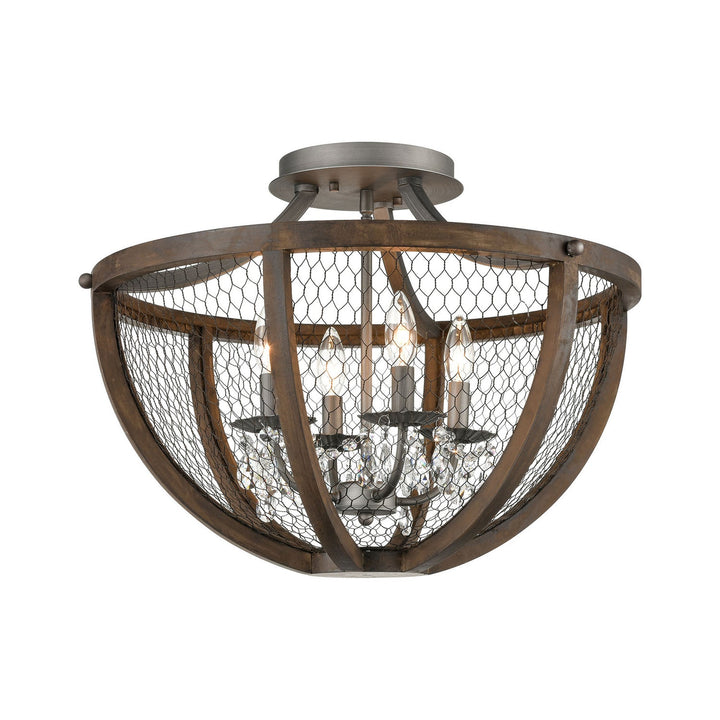 ELK Home Four Light Semi Flush Mount