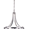 Elliot Five Light Chandelier in Brushed Polished Nickel