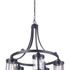 Elliot Five Light Chandelier in Flat Black