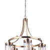 Elliot Five Light Chandelier in Satin Brass