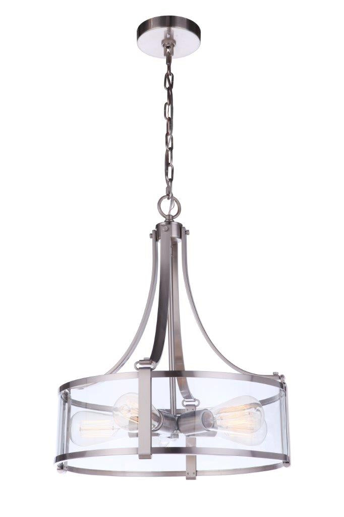 Elliot Five Light Pendant in Brushed Polished Nickel