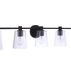 Emilio Five Light Vanity in Flat Black