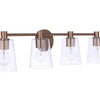 Emilio Four Light Vanity in Satin Brass