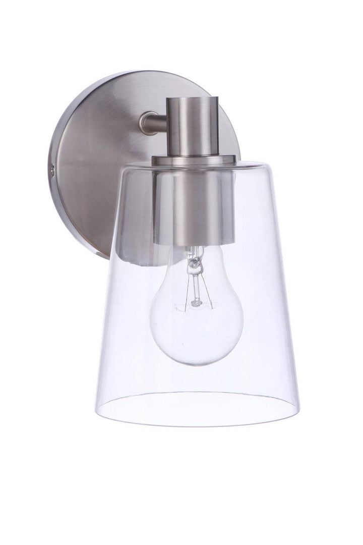 Emilio One Light Wall Sconce in Brushed Polished Nickel