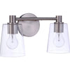 Emilio Two Light Vanity in Brushed Polished Nickel