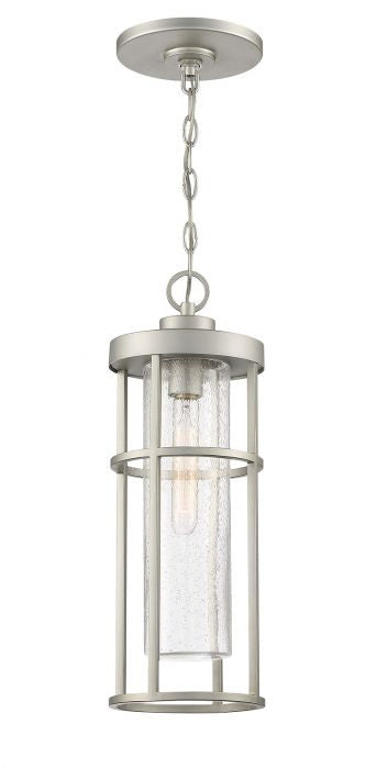 Encompass One Light Outdoor Pendant in Satin Aluminum