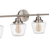 Essex Four Light Vanity in Brushed Polished Nickel