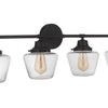 Essex Four Light Vanity in Flat Black