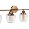 Essex Four Light Vanity in Satin Brass