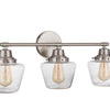 Essex Three Light Vanity in Brushed Polished Nickel