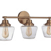Essex Three Light Vanity in Satin Brass