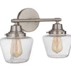 Essex Two Light Vanity in Brushed Polished Nickel
