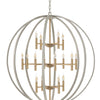 Euclid LED Chandelier in Cement Gray