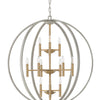 Euclid LED Foyer Chandelier in Cement Gray