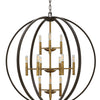 Euclid LED Foyer Chandelier in Spanish Bronze