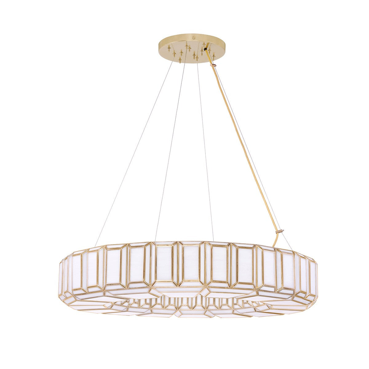 Eurofase 12 Light Chandelier in Brass | Fan Diego
