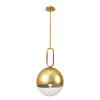 Eurofase One Light Pendant in Gold, 11.75" Wide