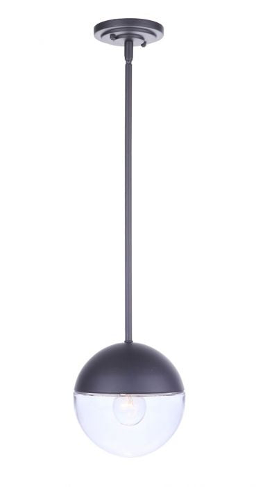 Evie One Light Outdoor Pendant in Midnight