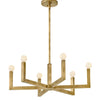 Ezra LED Chandelier in Heritage Brass