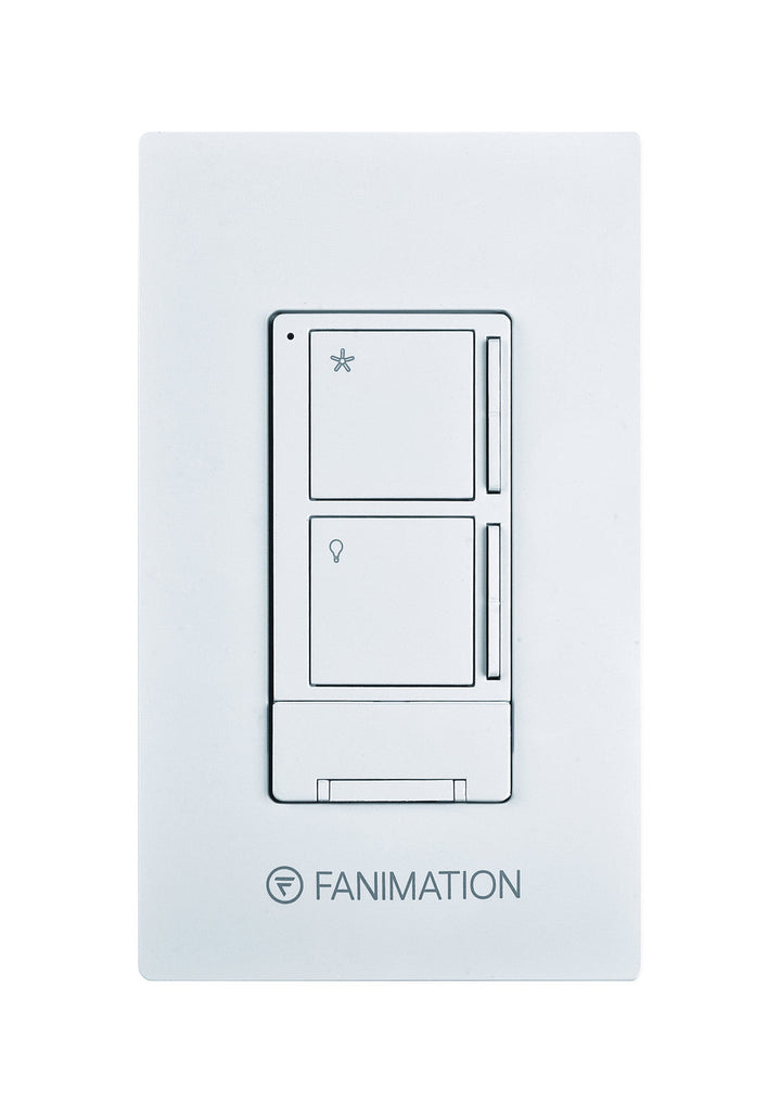 Fanimation Kwad 2 wire Fan with Light Wall Remote WR501WH