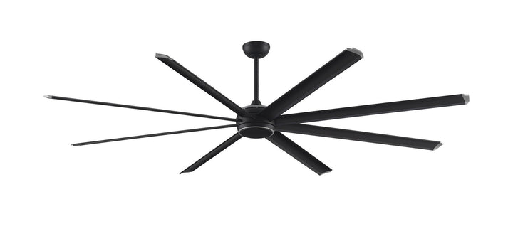 Fanimation Stellar 96" Indoor/Outdoor DC Mix & Match Ceiling Fan with 18W LED Light and Remote Control in Black