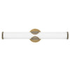 Femi LED Vanity in Lacquered Brass