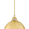 Fletcher LED Pendant in Satin Brass