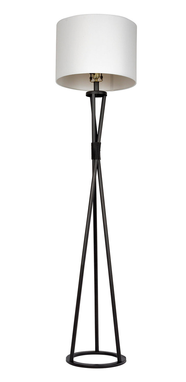 Floor Lamp One Light Floor Lamp in Flat Black