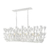 Flora LED Linear Pendant in Textured Plaster