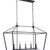 Flynt Five Light Island Pendant in Flat Black