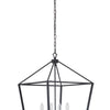 Flynt Four Light Foyer Pendant in Flat Black