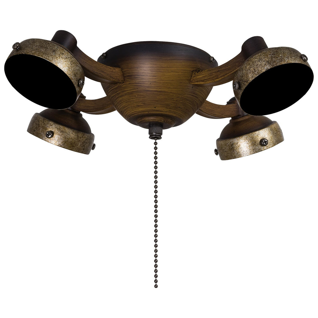 Four Light Fan Light Kit in Belcaro Walnut