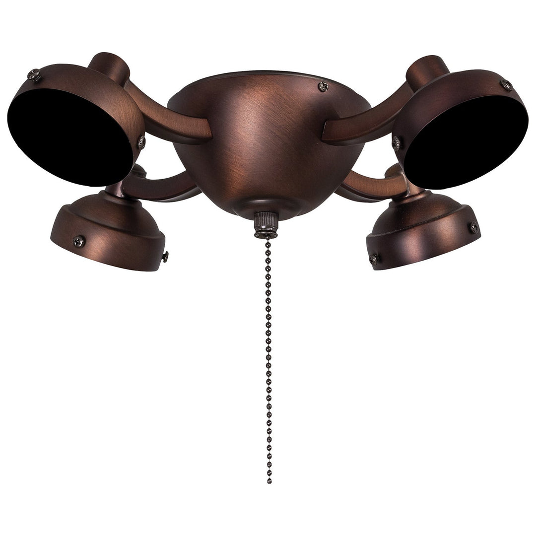 Four Light Fan Light Kit in Dark Brushed Bronze