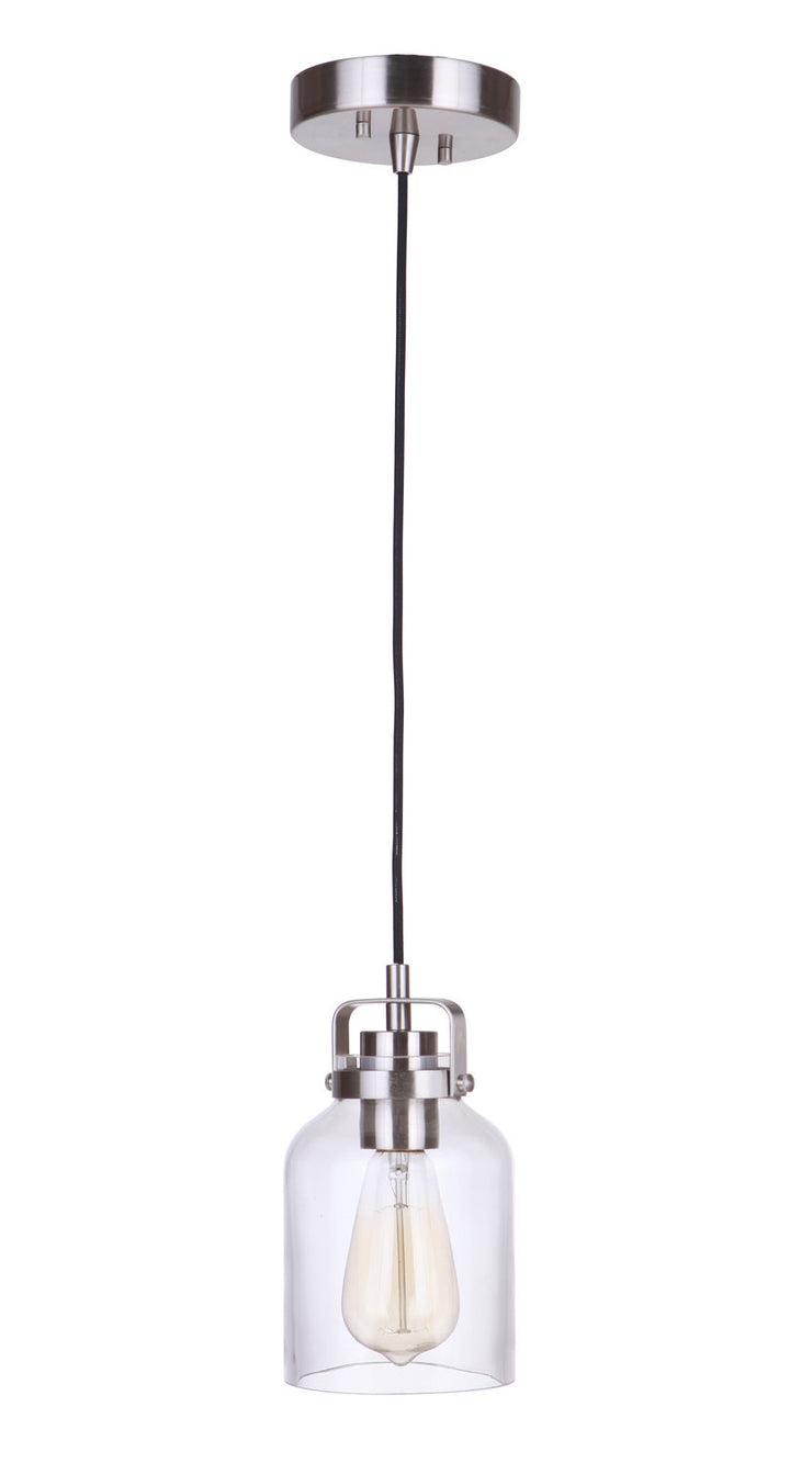 Foxwood One Light Mini Pendant in Brushed Polished Nickel