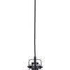 Foxwood One Light Mini Pendant in Flat Black/Dark Teak