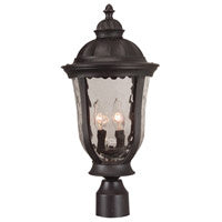 Frances Three Light Post Mount in Oiled Bronze Outdoor