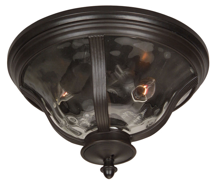 Frances Two Light Flushmount in Oiled Bronze Outdoor