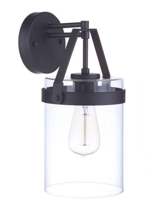 Franklin One Light Outdoor Wall Mount in Midnight