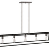 Fulton LED Linear Chandelier in Aged Zinc