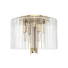 Gatz Four Light Flush Mount in Alturas Gold